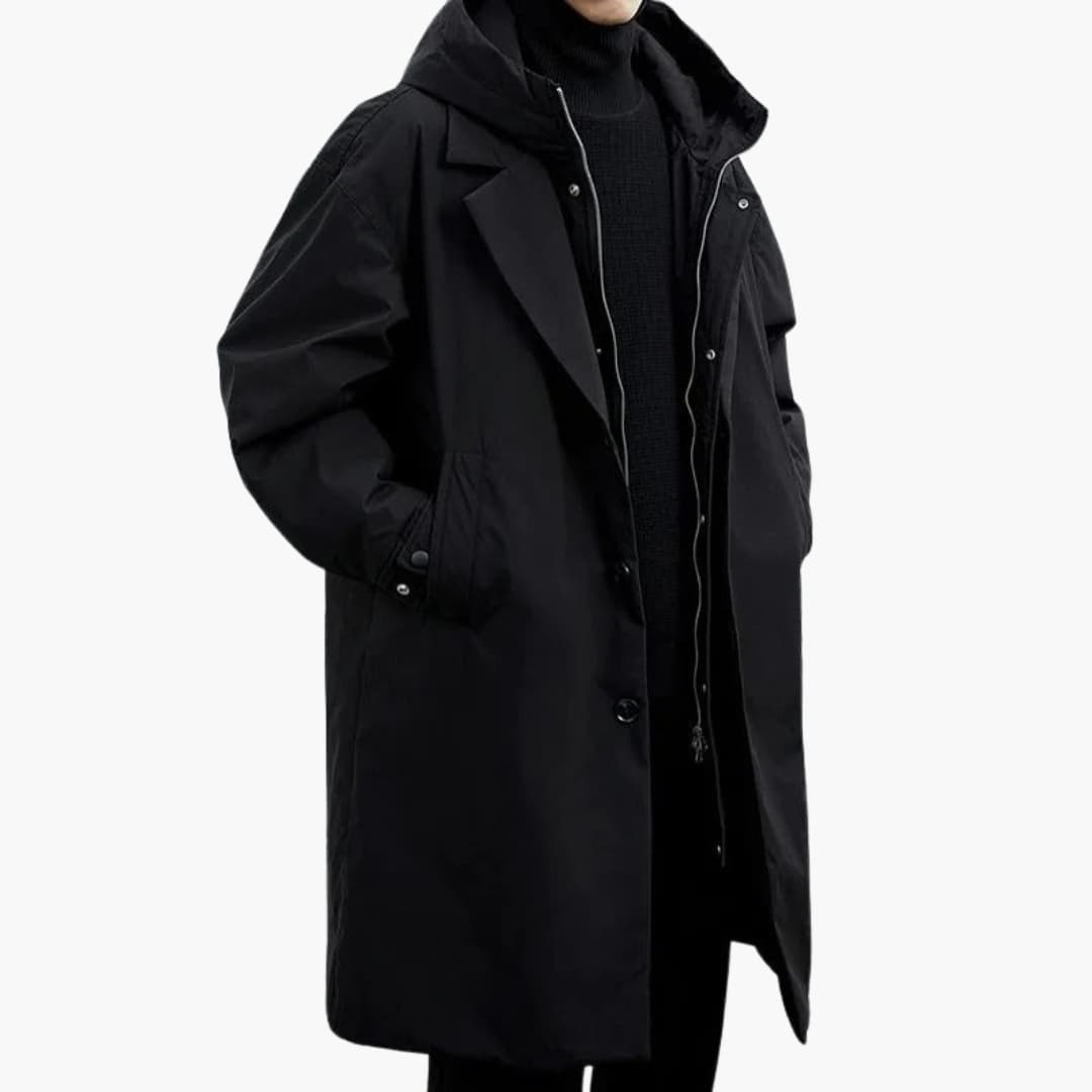 Trench-coat homme avec fermeture à boutons