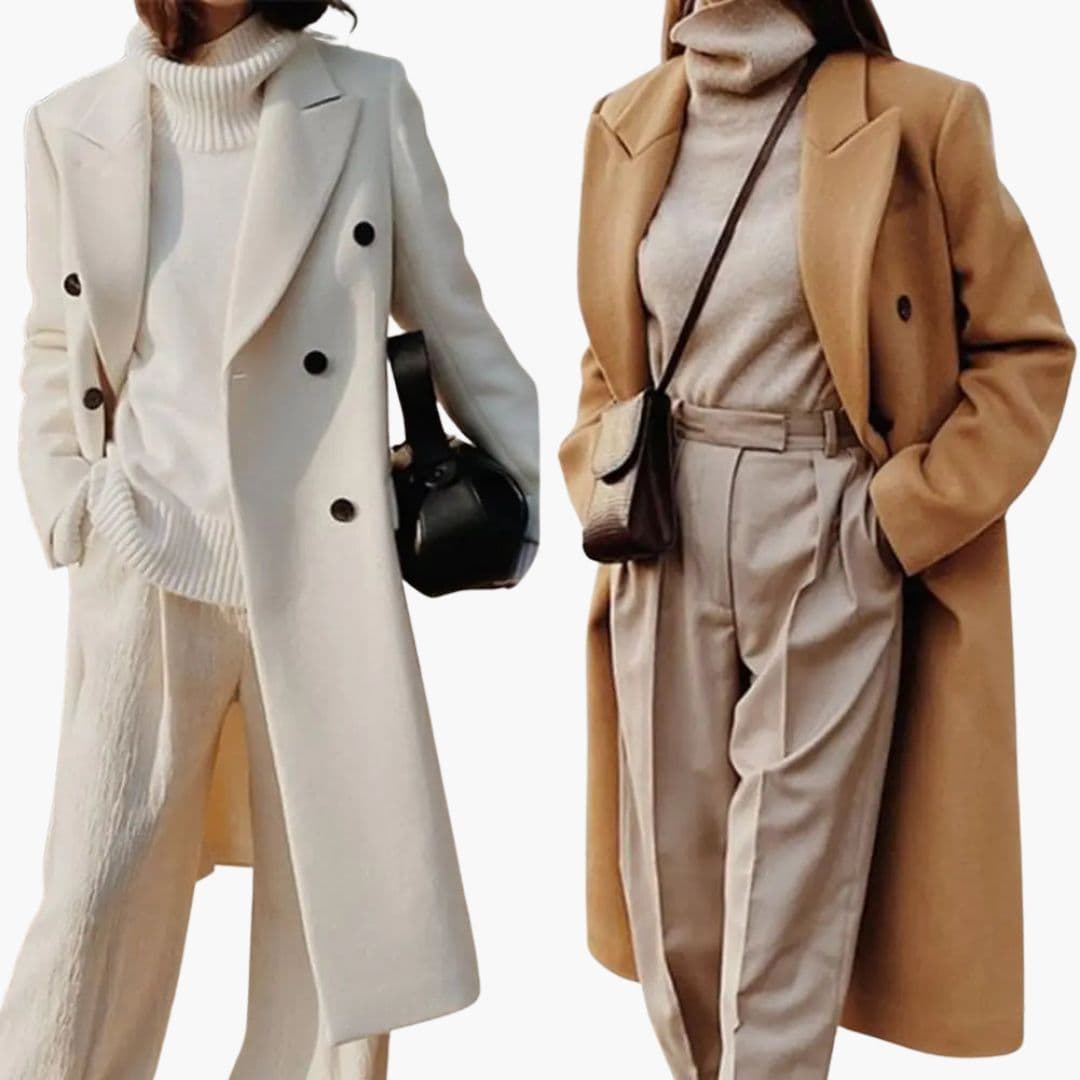 Trench Femme avec Col à Revers et Boutons sur