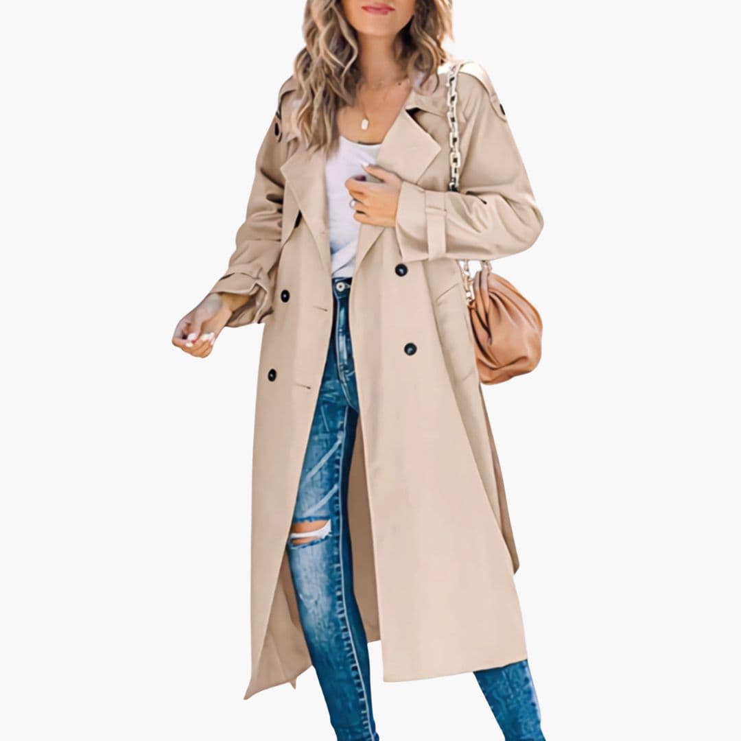 Trench Long Femme avec Ceinture
