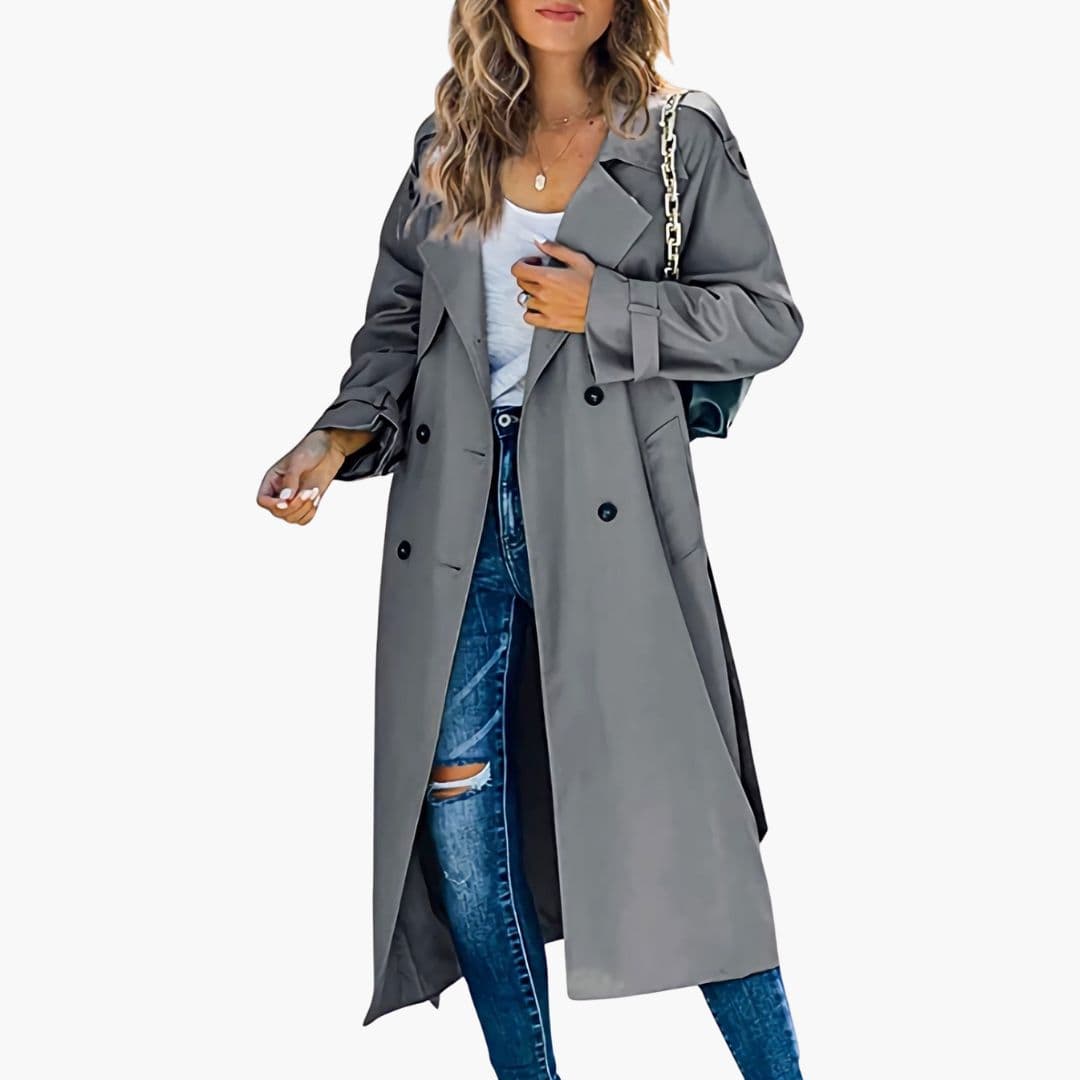 Trench Long Femme avec Ceinture