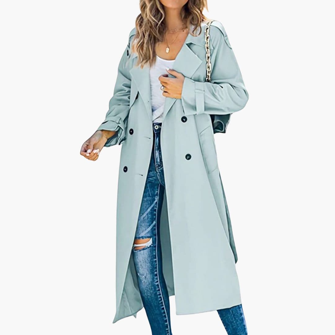 Trench Long Femme avec Ceinture