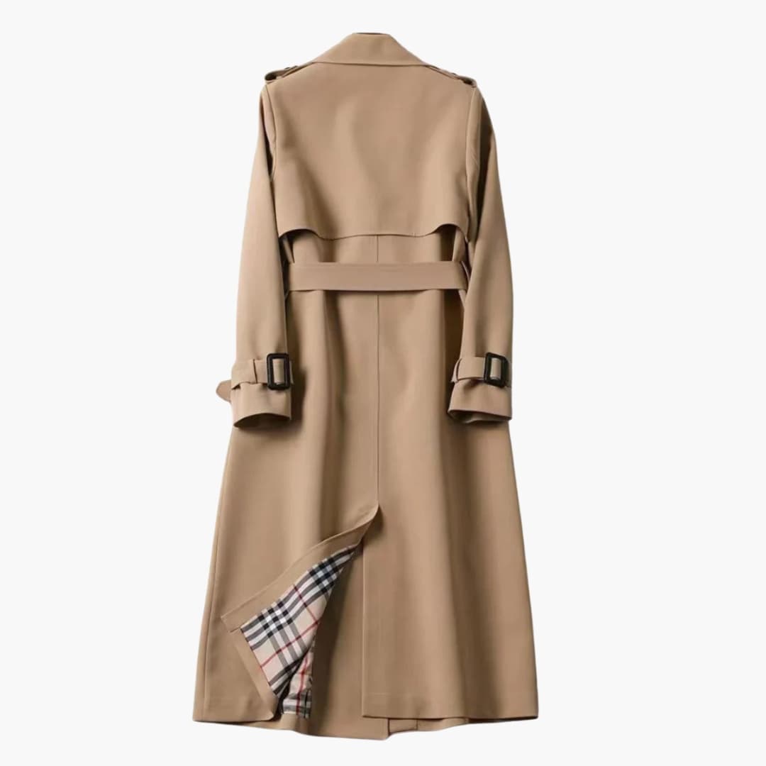 Trench coat femme long avec boutonnage