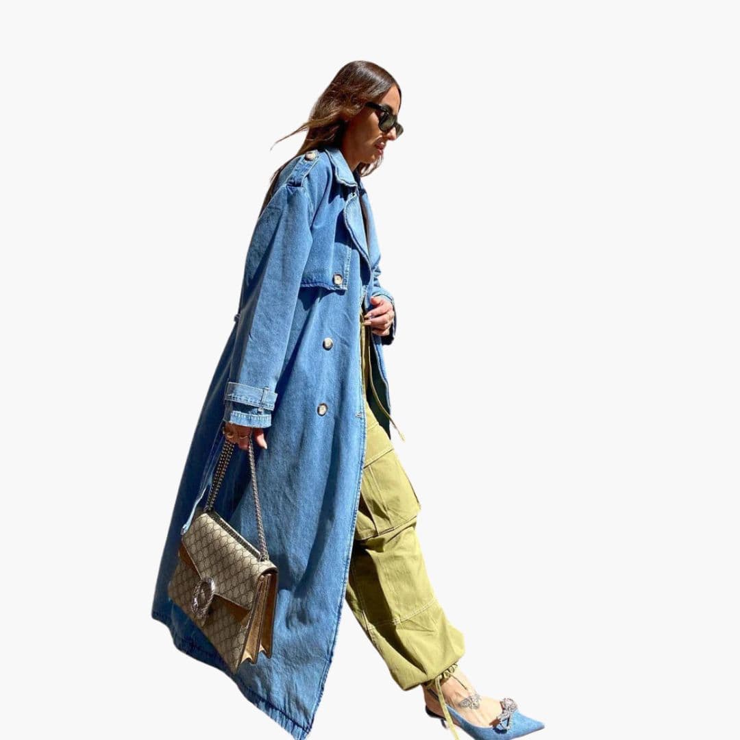 Trench en Jean Femme avec Ceinture