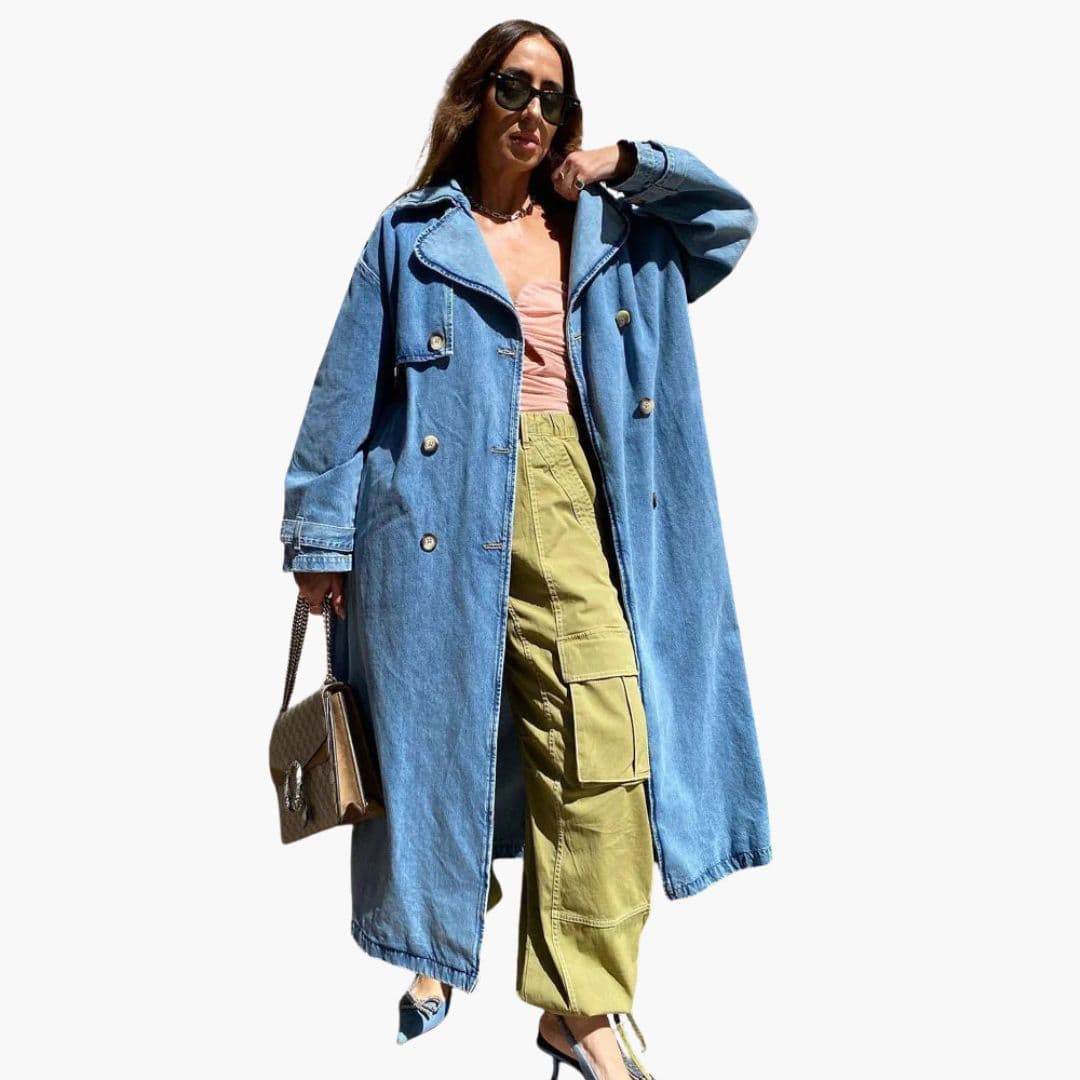 Trench en Jean Femme avec Ceinture