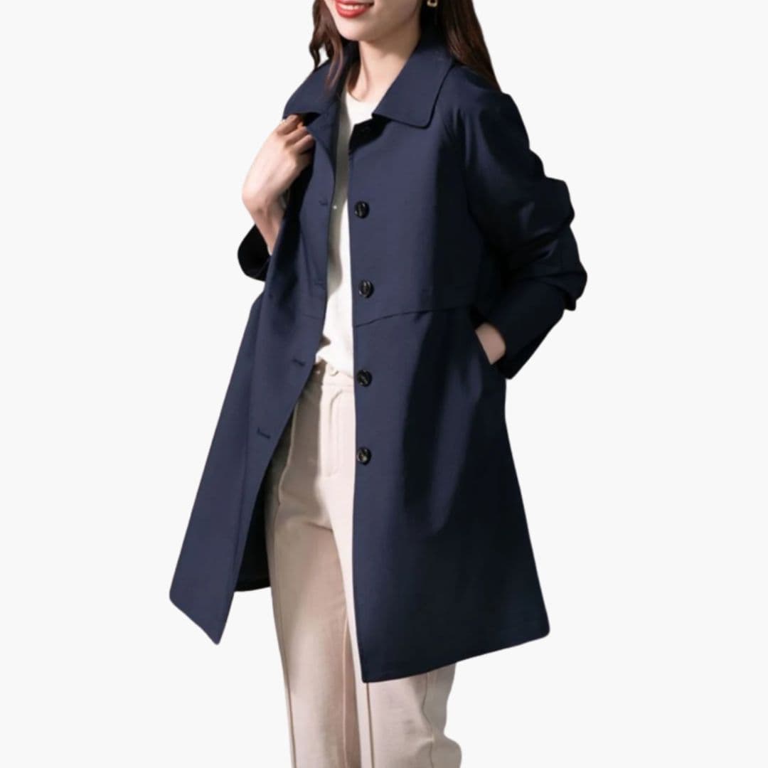 Trench femme à col chemise et fermeture boutons