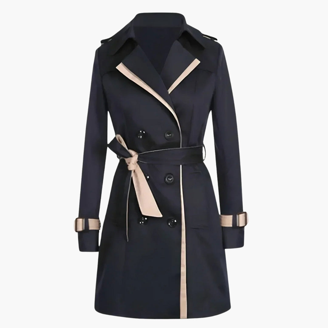 Trench femme avec ceinture à brides aux poignets