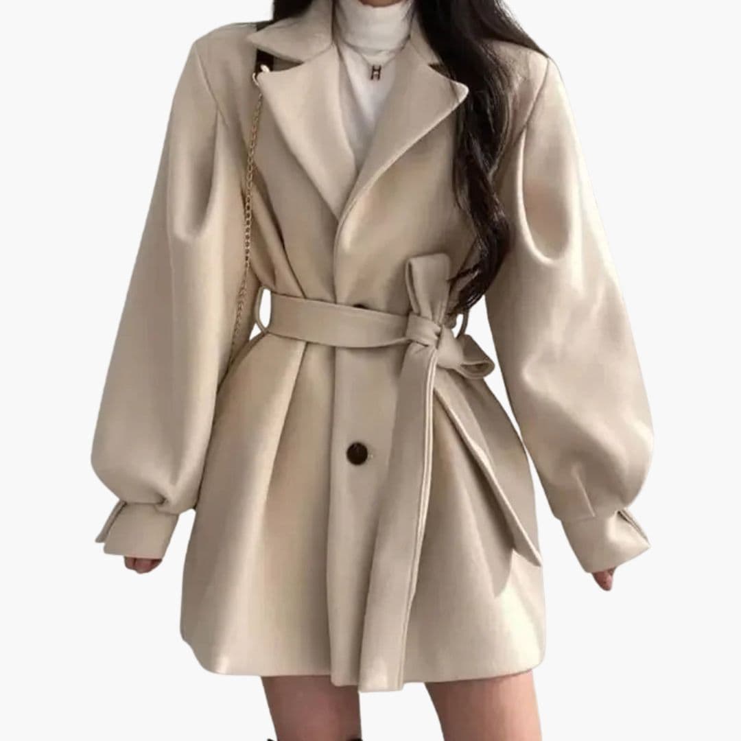Trench femme avec ceinture à la taille