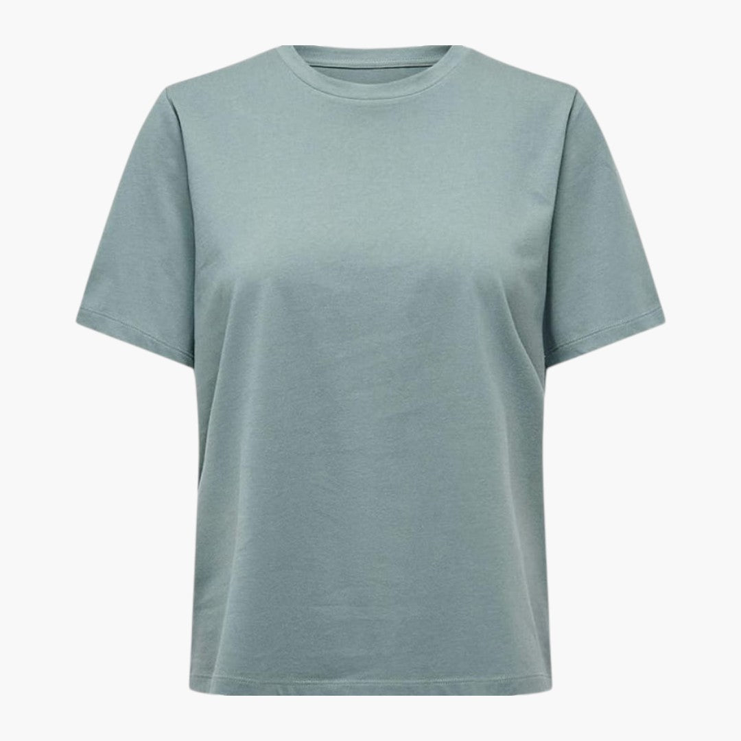 T-shirt til kvinder med rund hals og korte ærmer