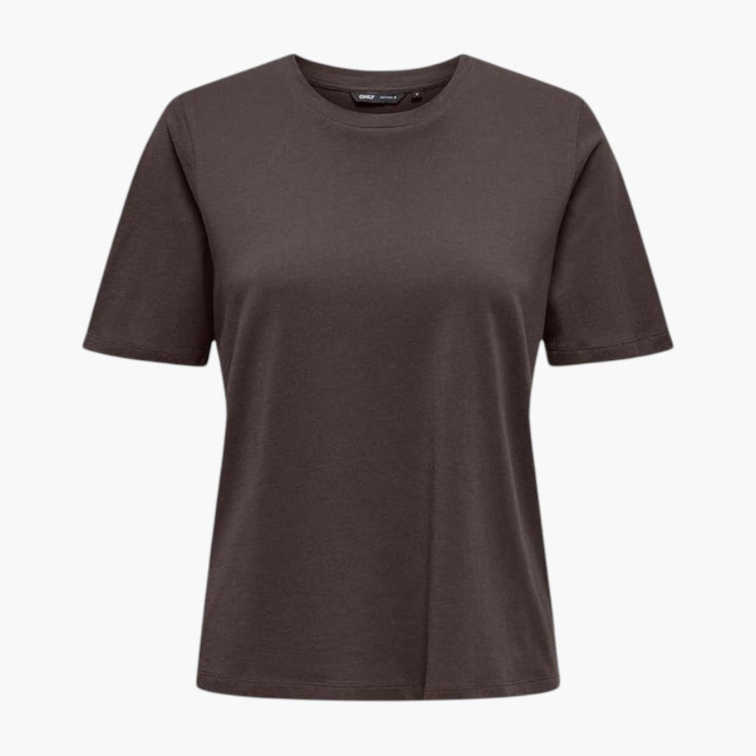 T-shirt til kvinder med rund hals og korte ærmer