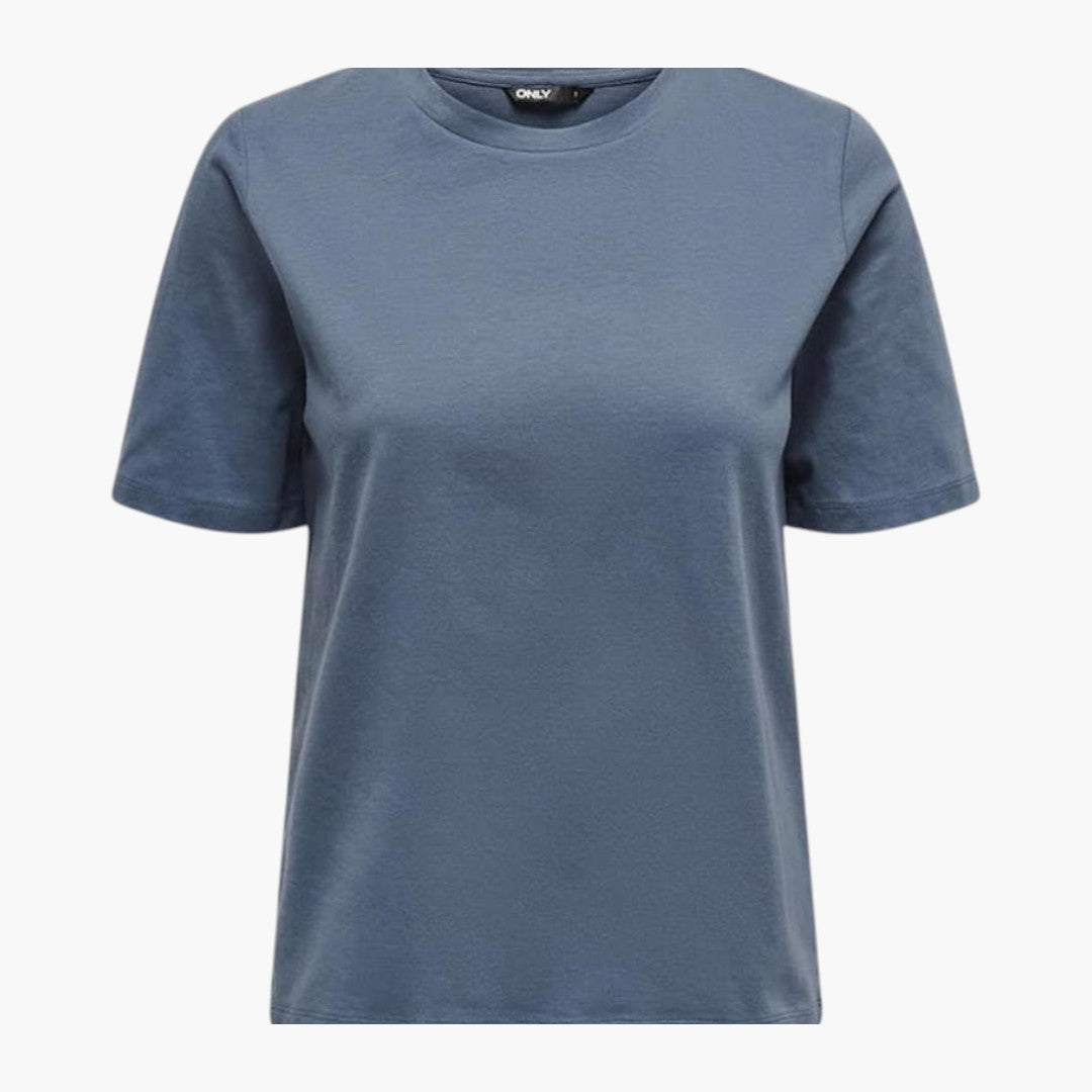 T-shirt til kvinder med rund hals og korte ærmer