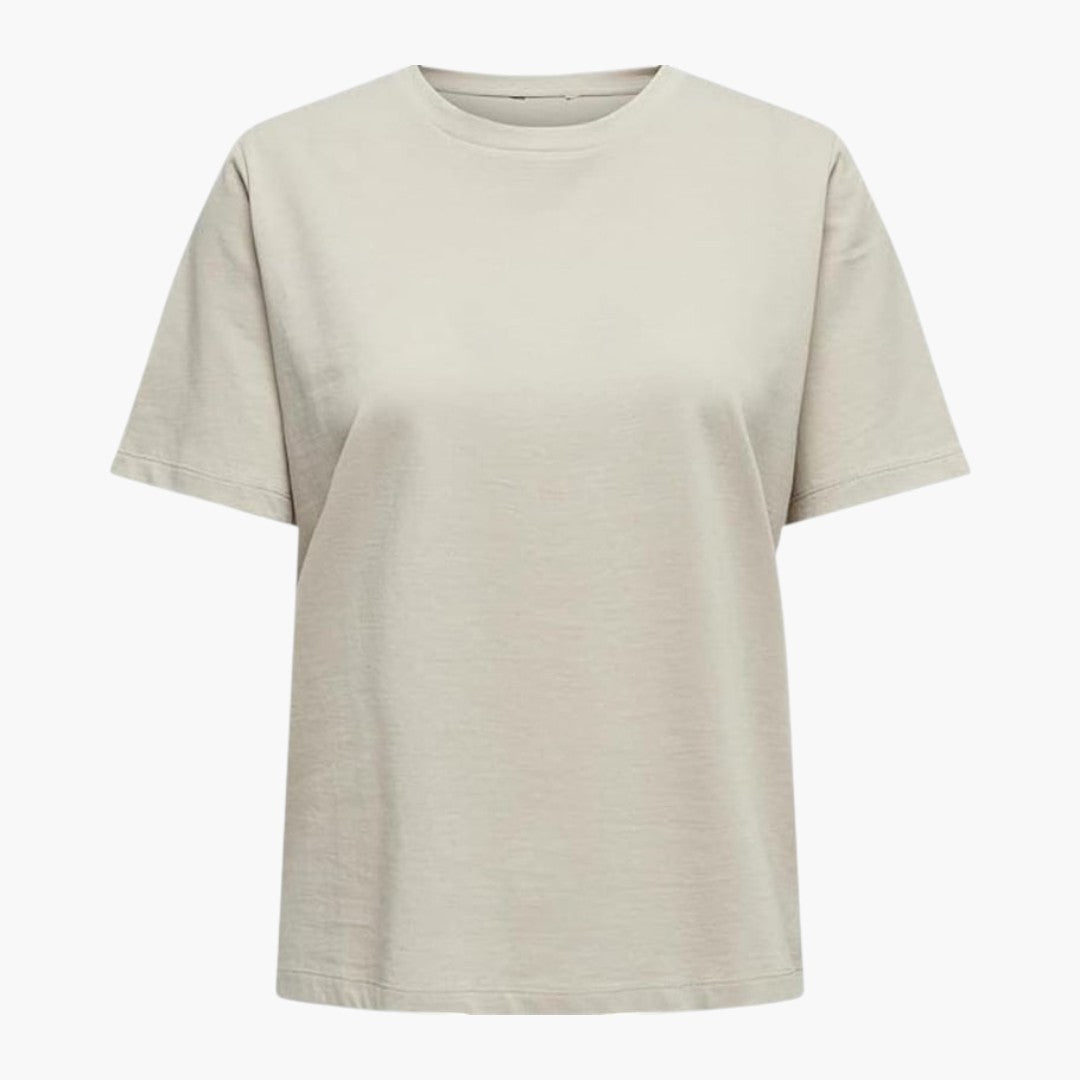 T-shirt til kvinder med rund hals og korte ærmer