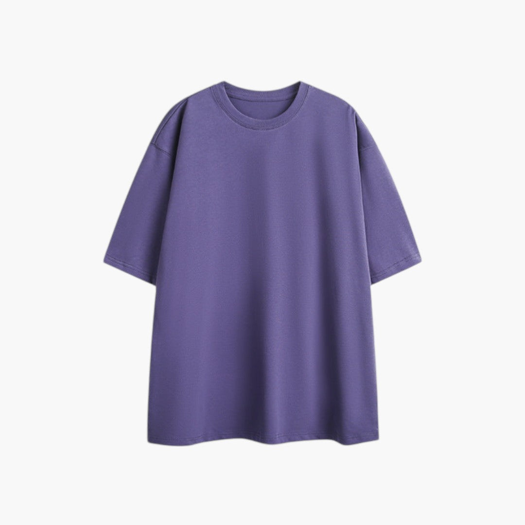 Men's Shirt with Short Sleeves and Round Neck