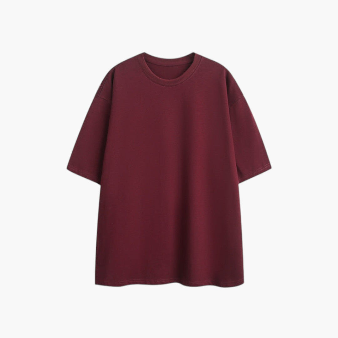 Men's Shirt with Short Sleeves and Round Neck