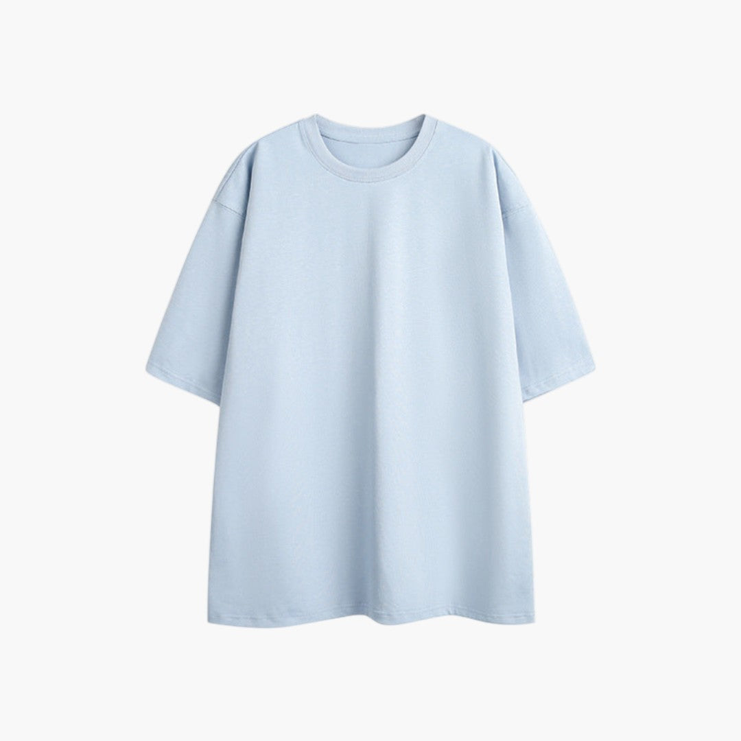 Men's Shirt with Short Sleeves and Round Neck