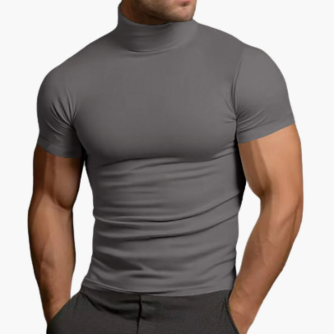 Camiseta para hombre con cuello vuelto y mangas cortas