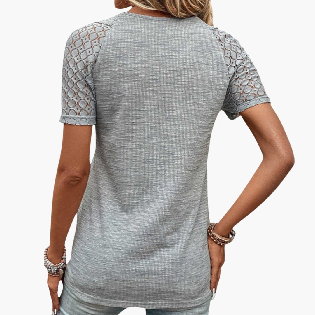 Maglietta donna con inserti in pizzo