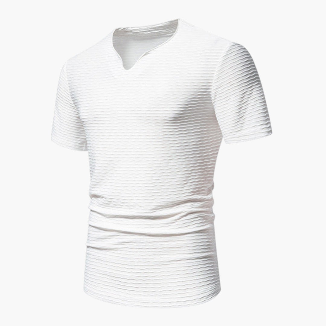 Men's shirt with textured wavy surface