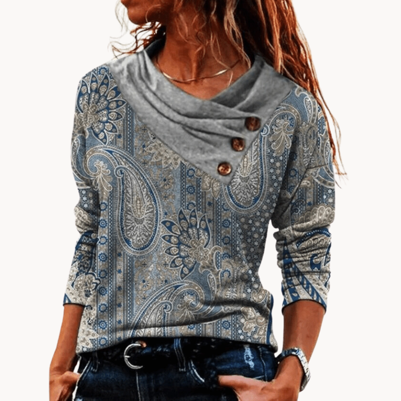 Pull Femme Élégant Avec Col Replié | Haut Chic Pour Bureau Ou Quotidien