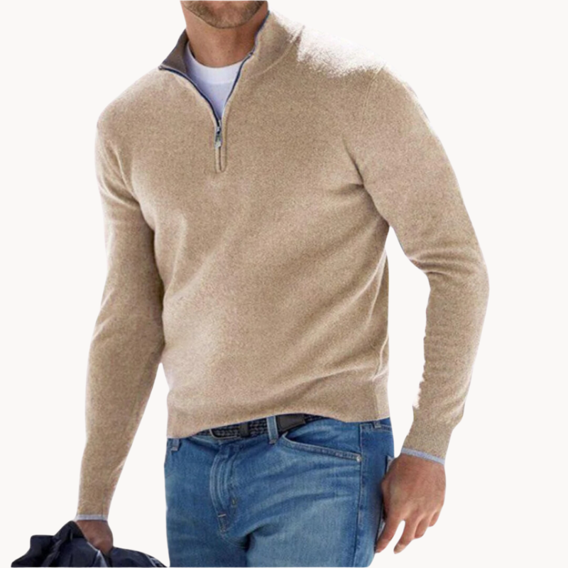 Pull Zippé Homme Élégant et Confortable | Style Polyvalent Automne Hiver