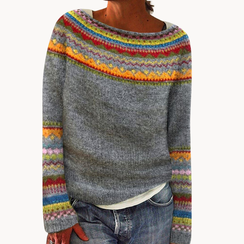 Pull femme coloré | Maille douce chaude, coupe confortable | Style décontracté, idéal automne et hiver