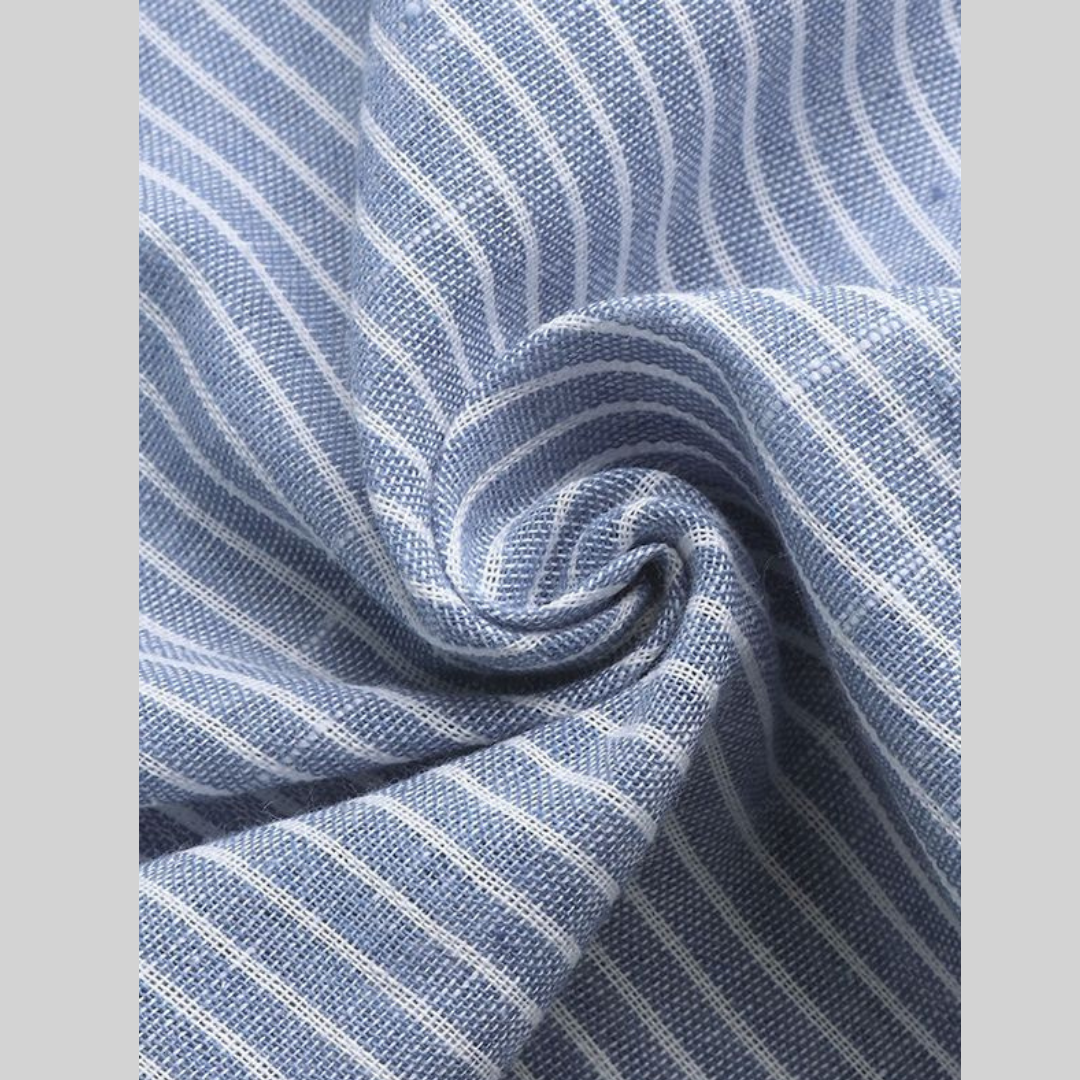 Chemise homme rayée | Coupe ajustée, col classique | Manches longues, rayures discrètes, style polyvalent