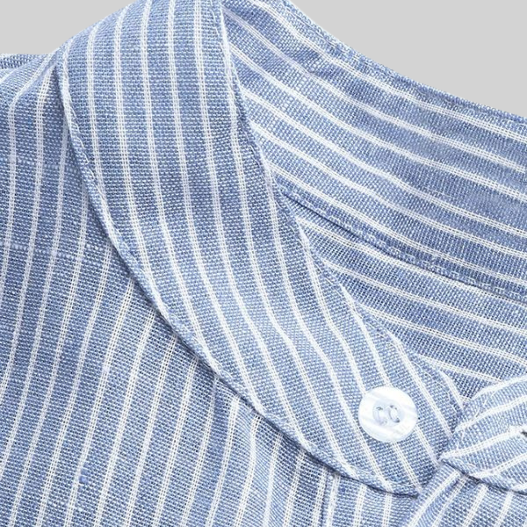 Chemise homme rayée | Coupe ajustée, col classique | Manches longues, rayures discrètes, style polyvalent