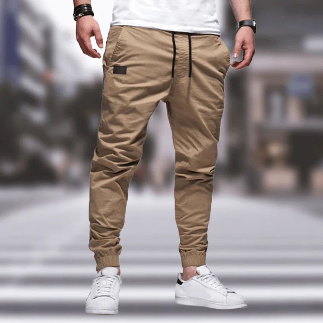 Pantalon pour homme avec taille élastique et cordon de serrage