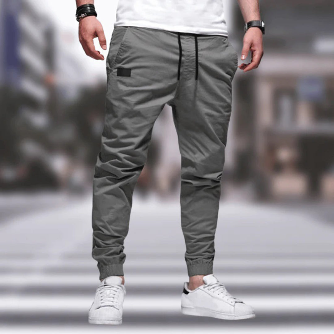 Pantalon pour homme avec taille élastique et cordon de serrage