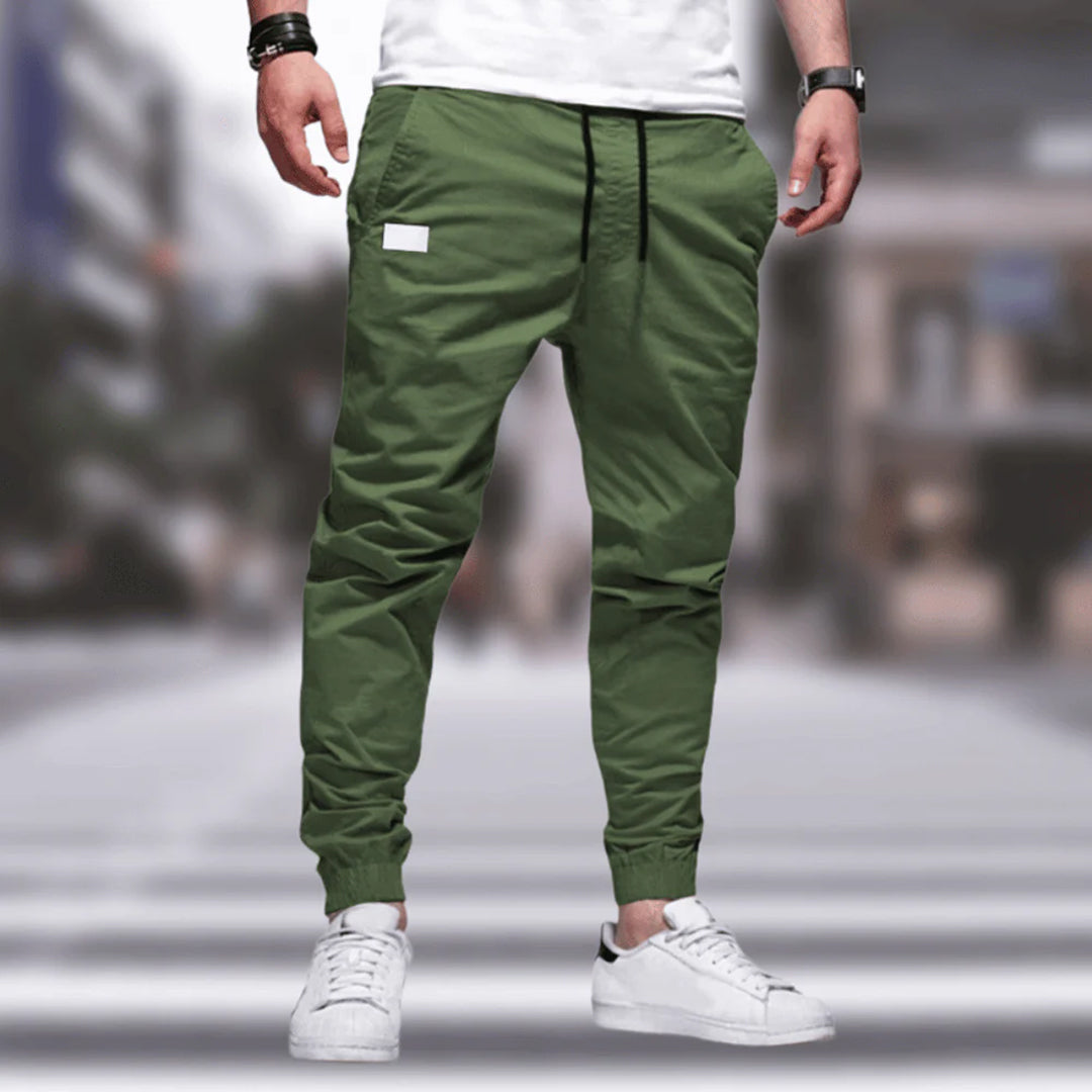 Pantalon pour homme avec taille élastique et cordon de serrage