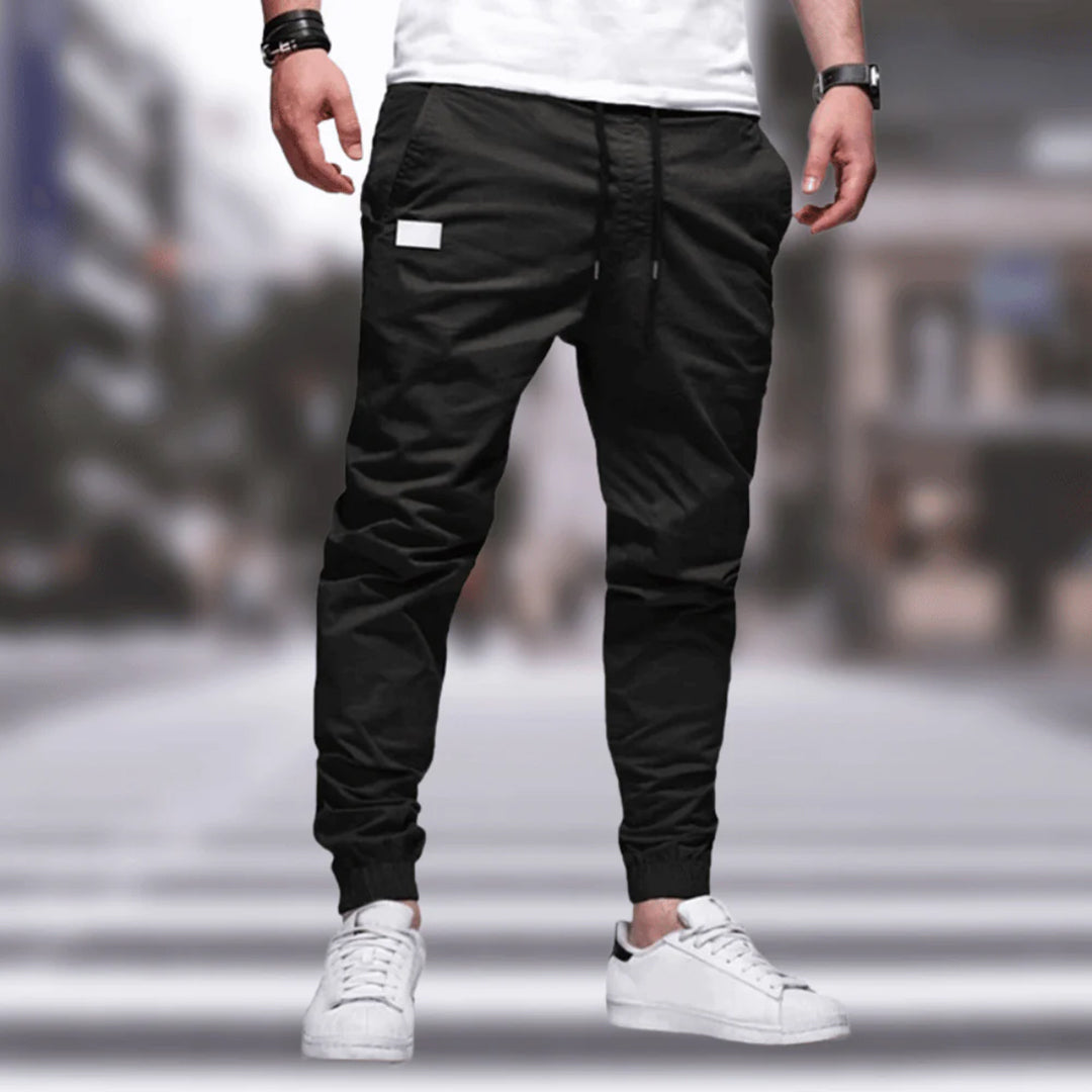 Pantalon pour homme avec taille élastique et cordon de serrage