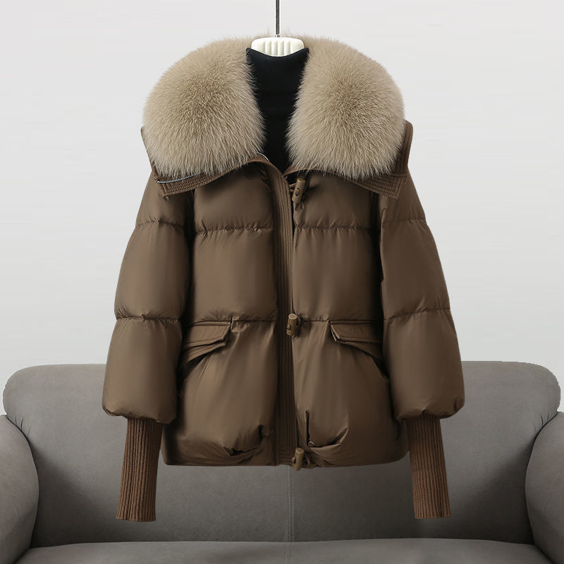 Doudoune femme col en fausse fourrure | Chaude et matelassée, coupe confortable | Style élégant, plusieurs coloris