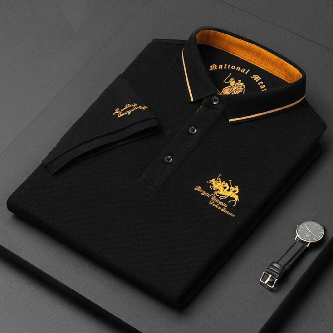 Polo de luxe homme – col classique, coton piqué, plusieurs coloris