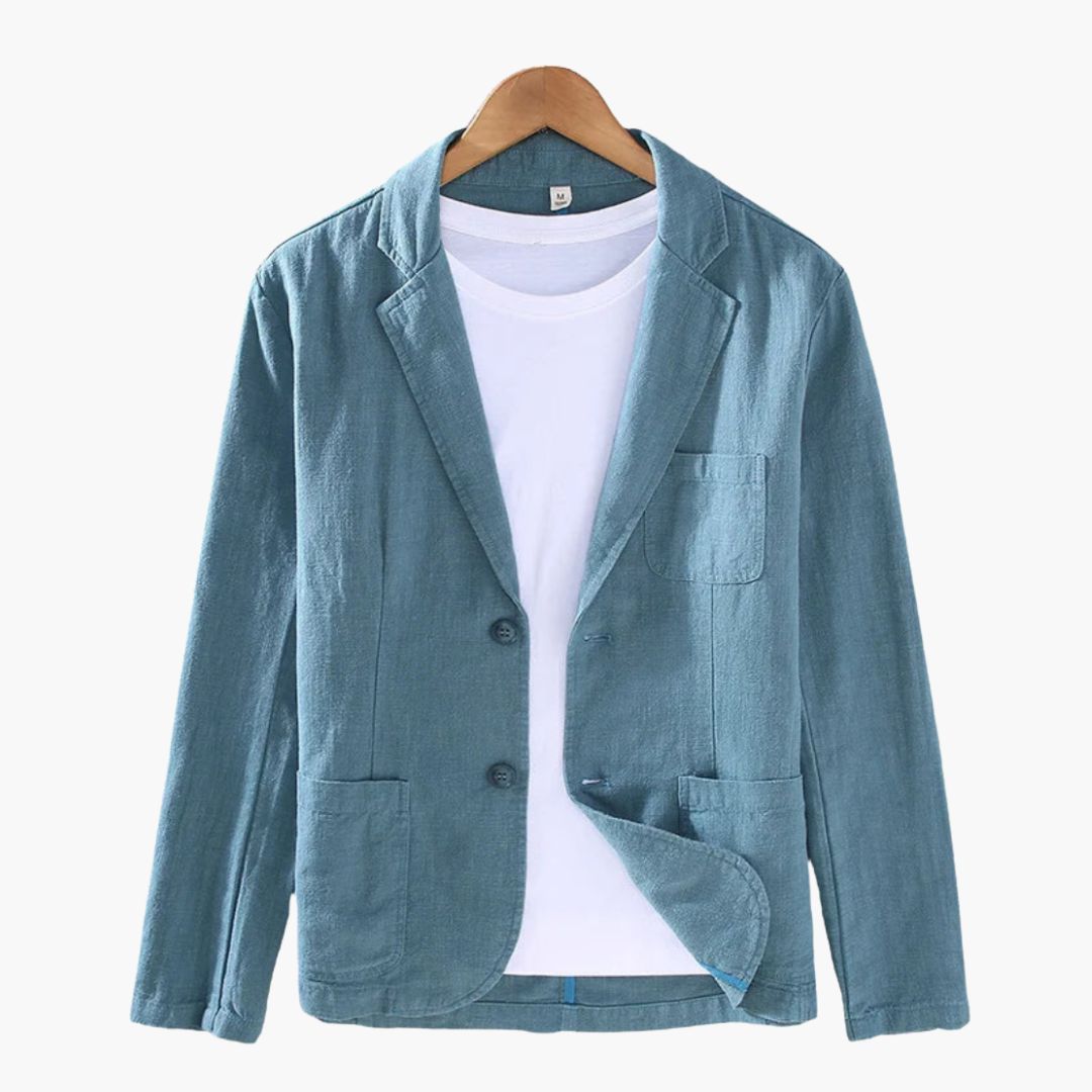 Chaqueta Blazer para Hombre con Solapa de Cuello