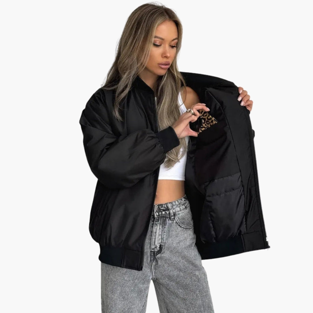 Giacca Bomber Donna con Taglio Sportivo