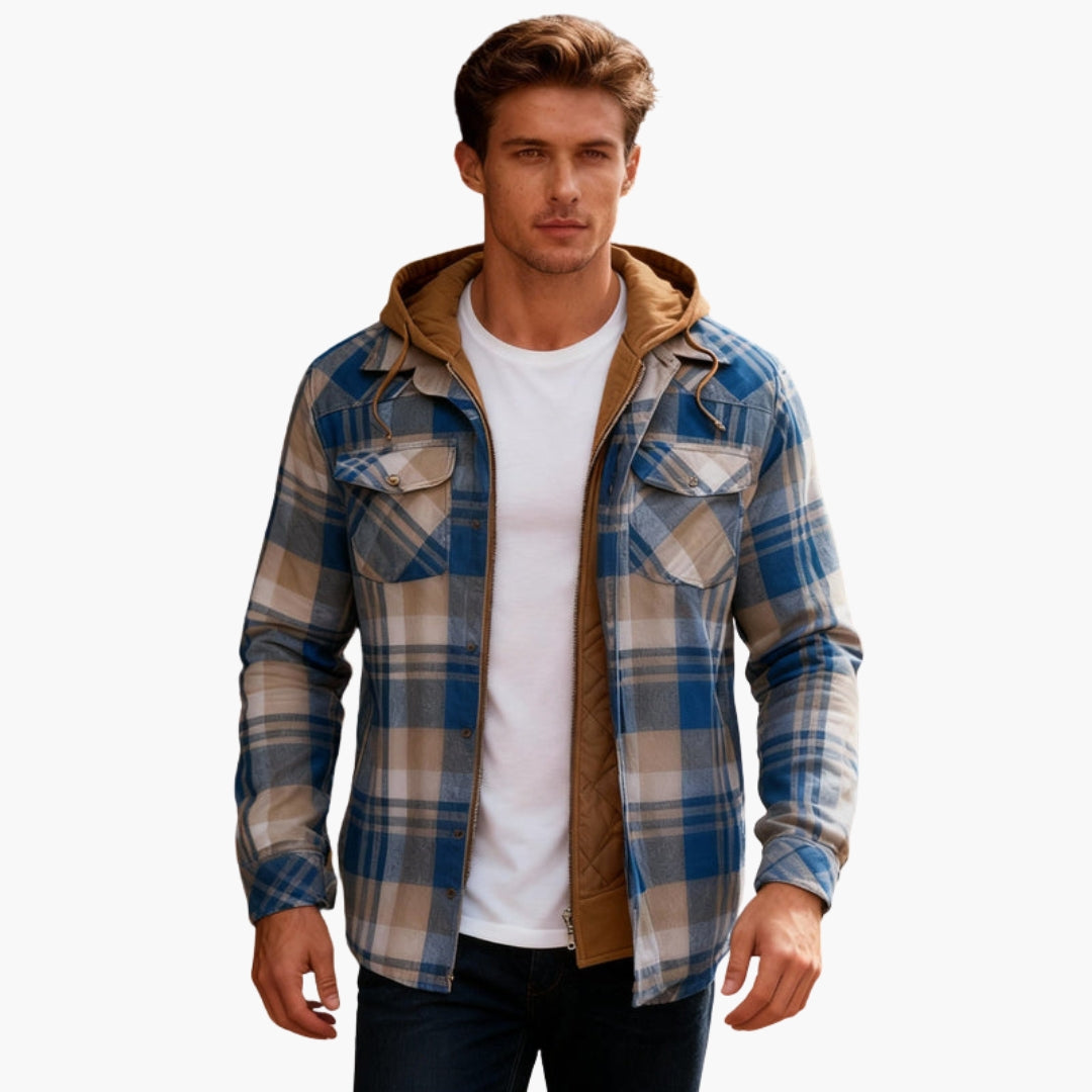 Chaqueta leñador para hombre forrada con patrón de cuadros