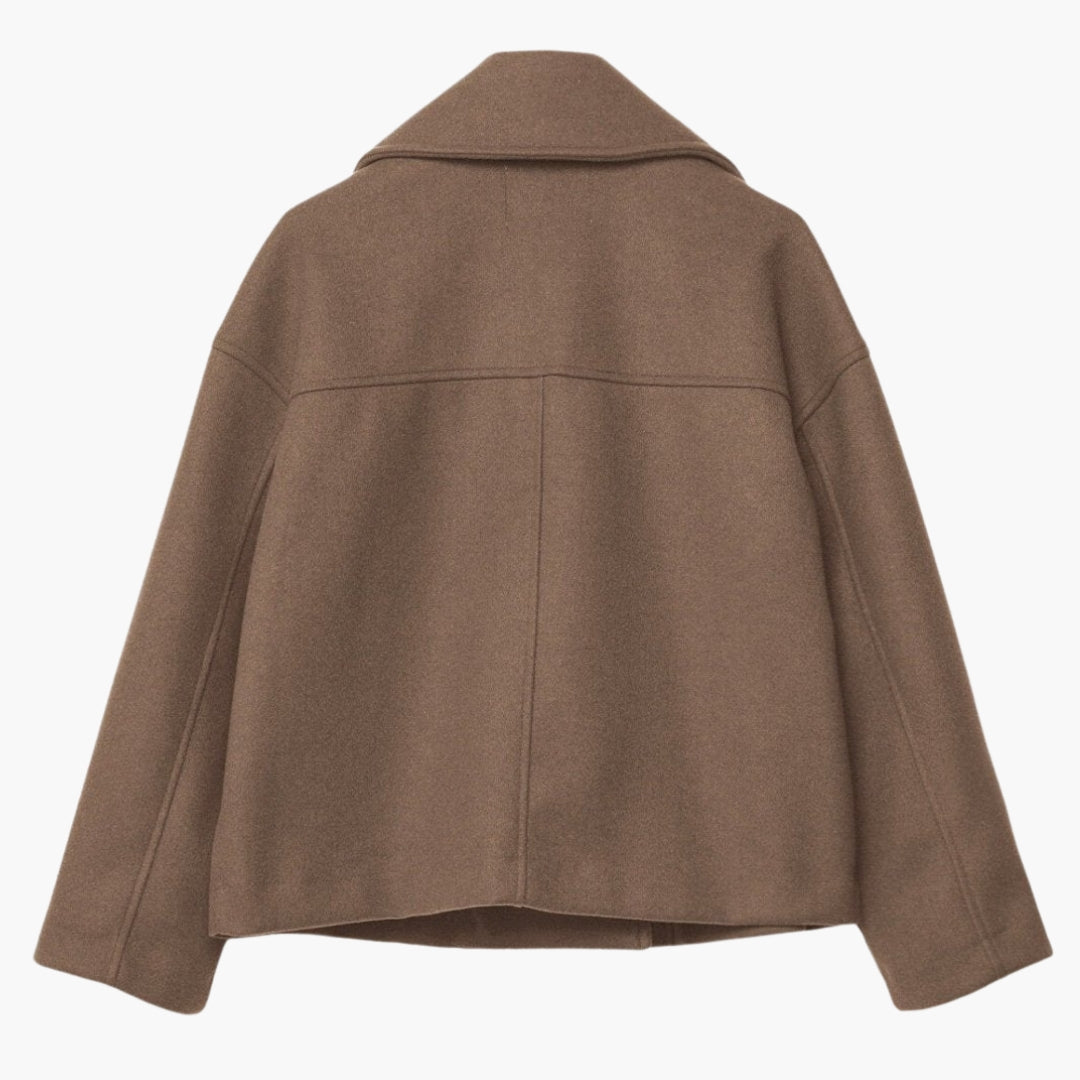 Veste Courte Femme à Deux Boutons et Col Revers