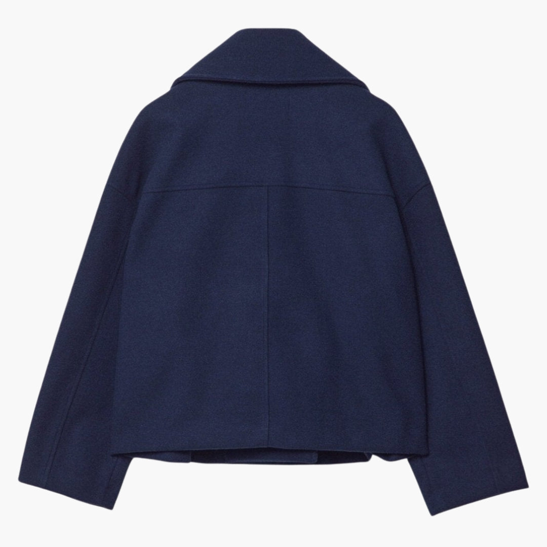 Veste Courte Femme à Deux Boutons et Col Revers