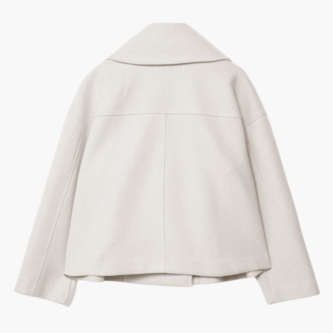 Veste Courte Femme à Deux Boutons et Col Revers