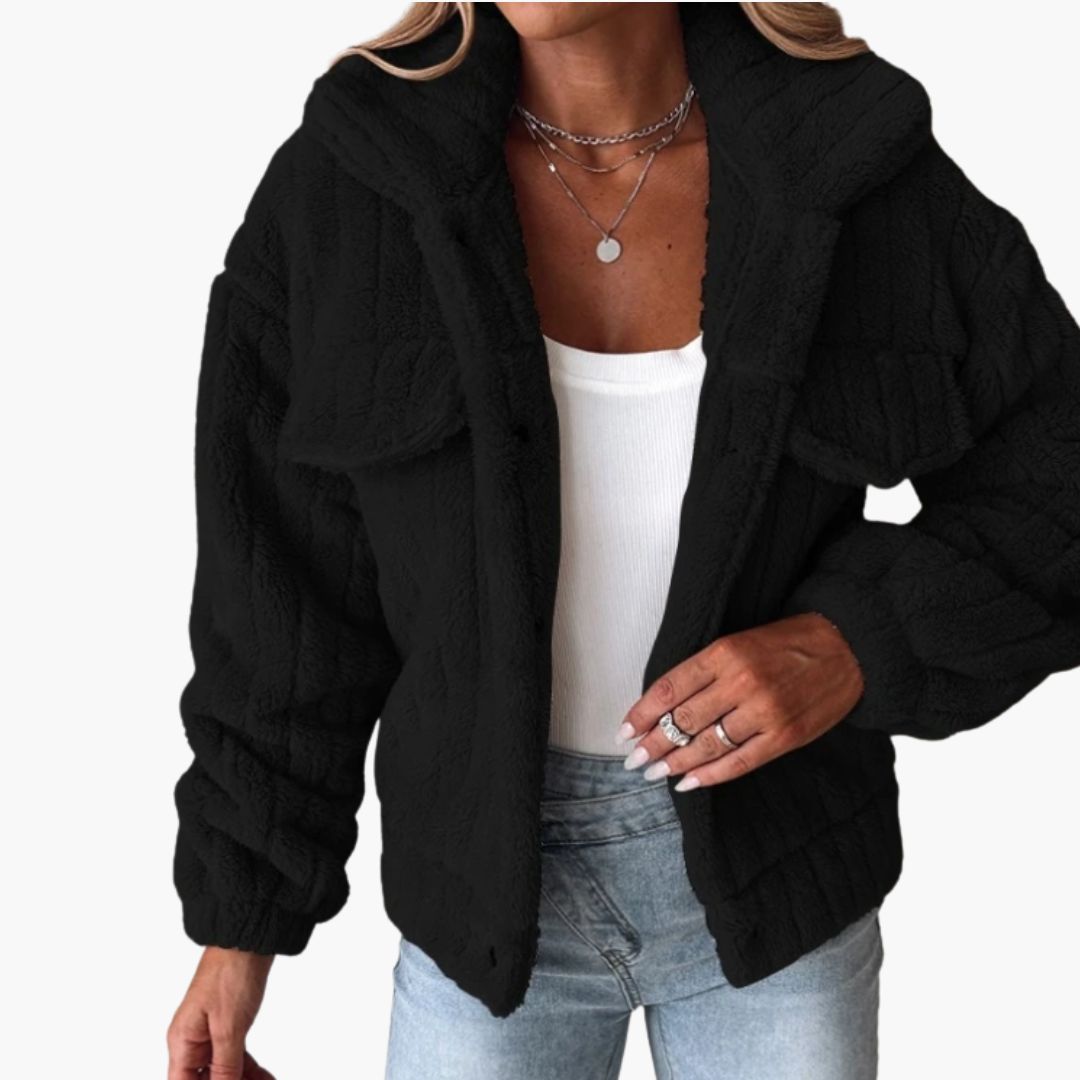 Veste Courte en Peluche Pour Femme