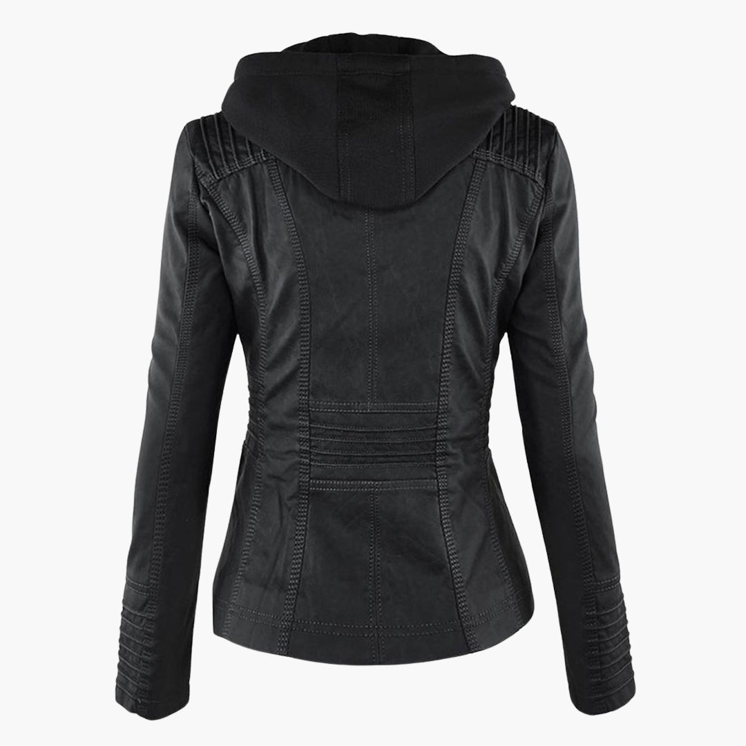 Veste Femme à Capuche Amovible et Fermeture Zippée
