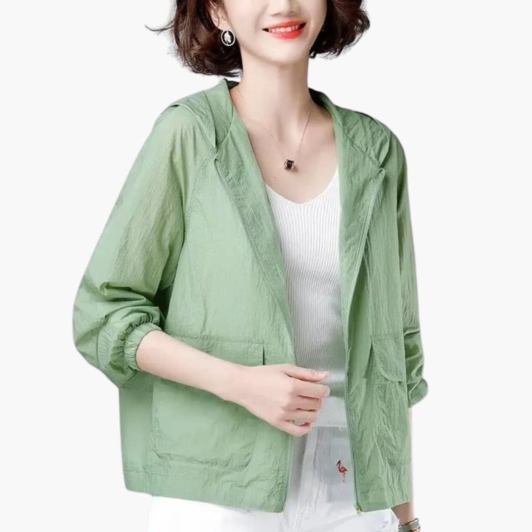 Veste Femme avec Capuche et Poches à l’Avant