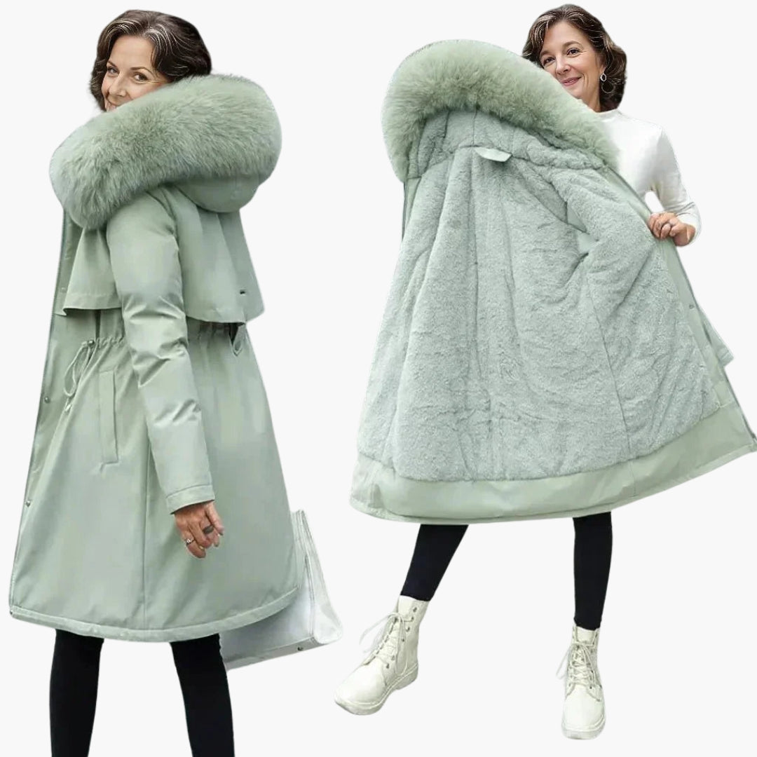 Women's Winter Jacket with Faux Fur Collar