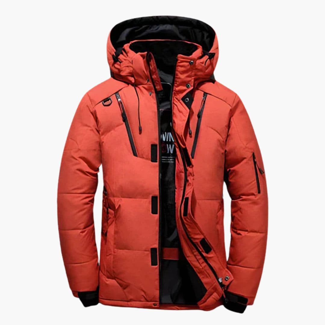 Veste Hiver Homme à Capuche avec Poches Zippées