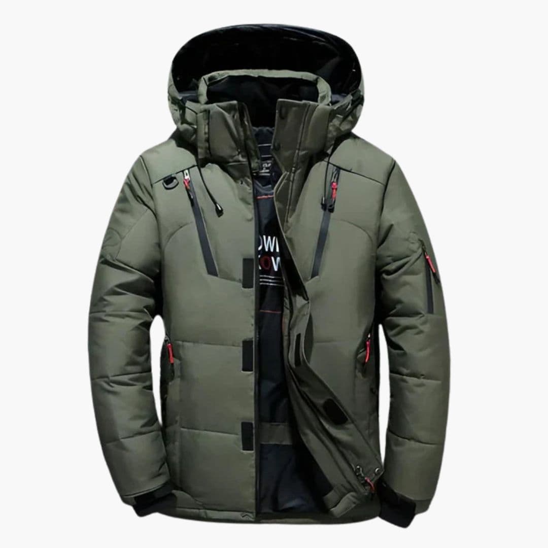 Veste Hiver Homme à Capuche avec Poches Zippées