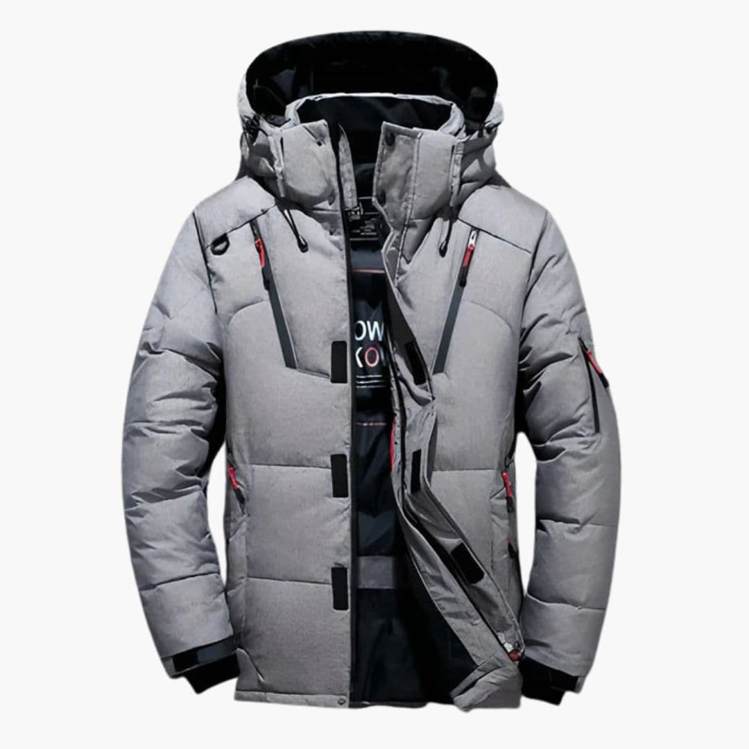 Veste Hiver Homme à Capuche avec Poches Zippées