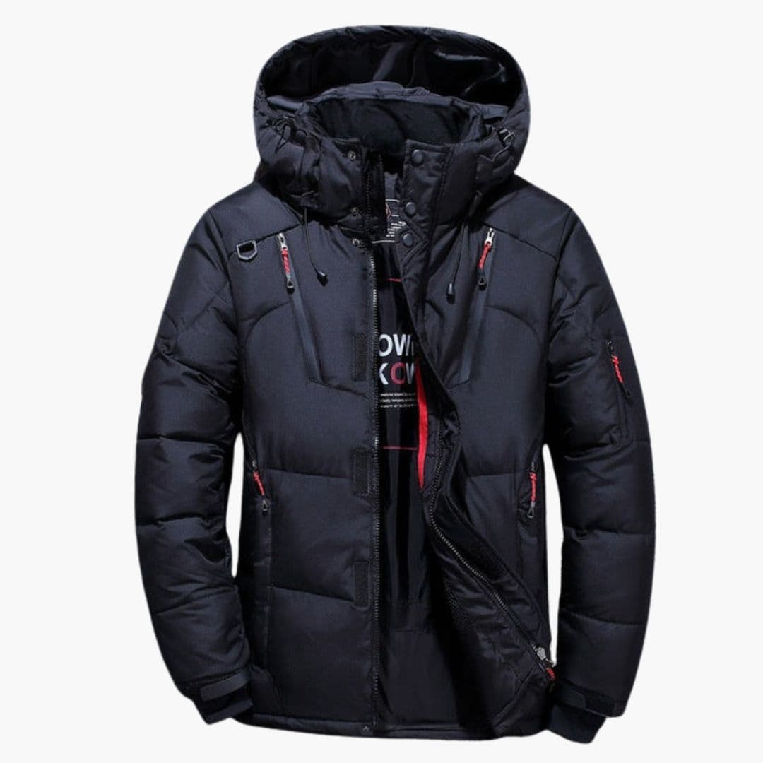 Veste Hiver Homme à Capuche avec Poches Zippées