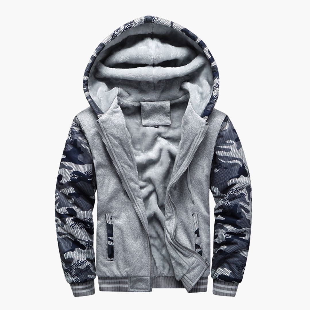 Veste Homme à Capuche avec Doublure Polaire