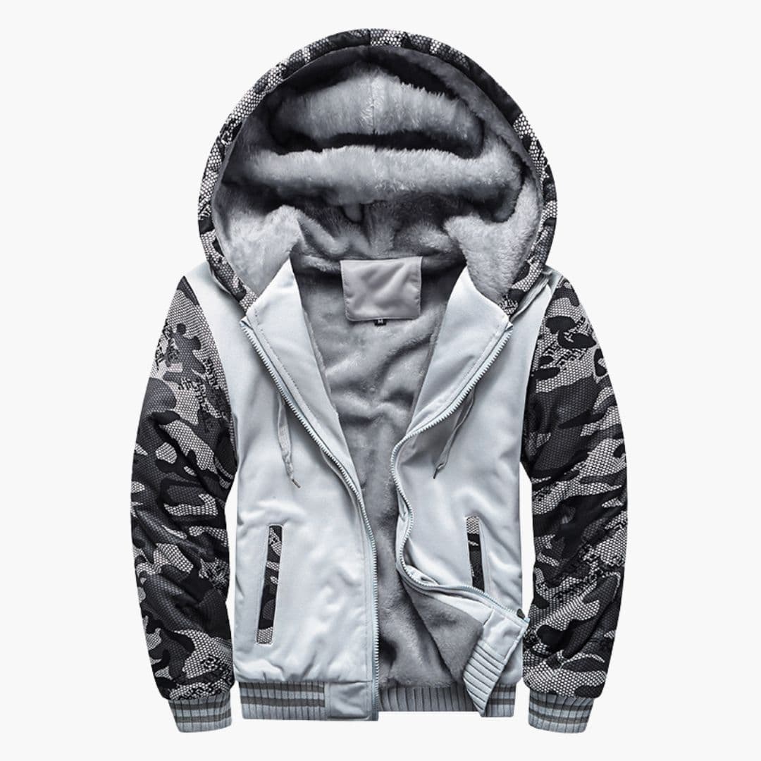Veste Homme à Capuche avec Doublure Polaire