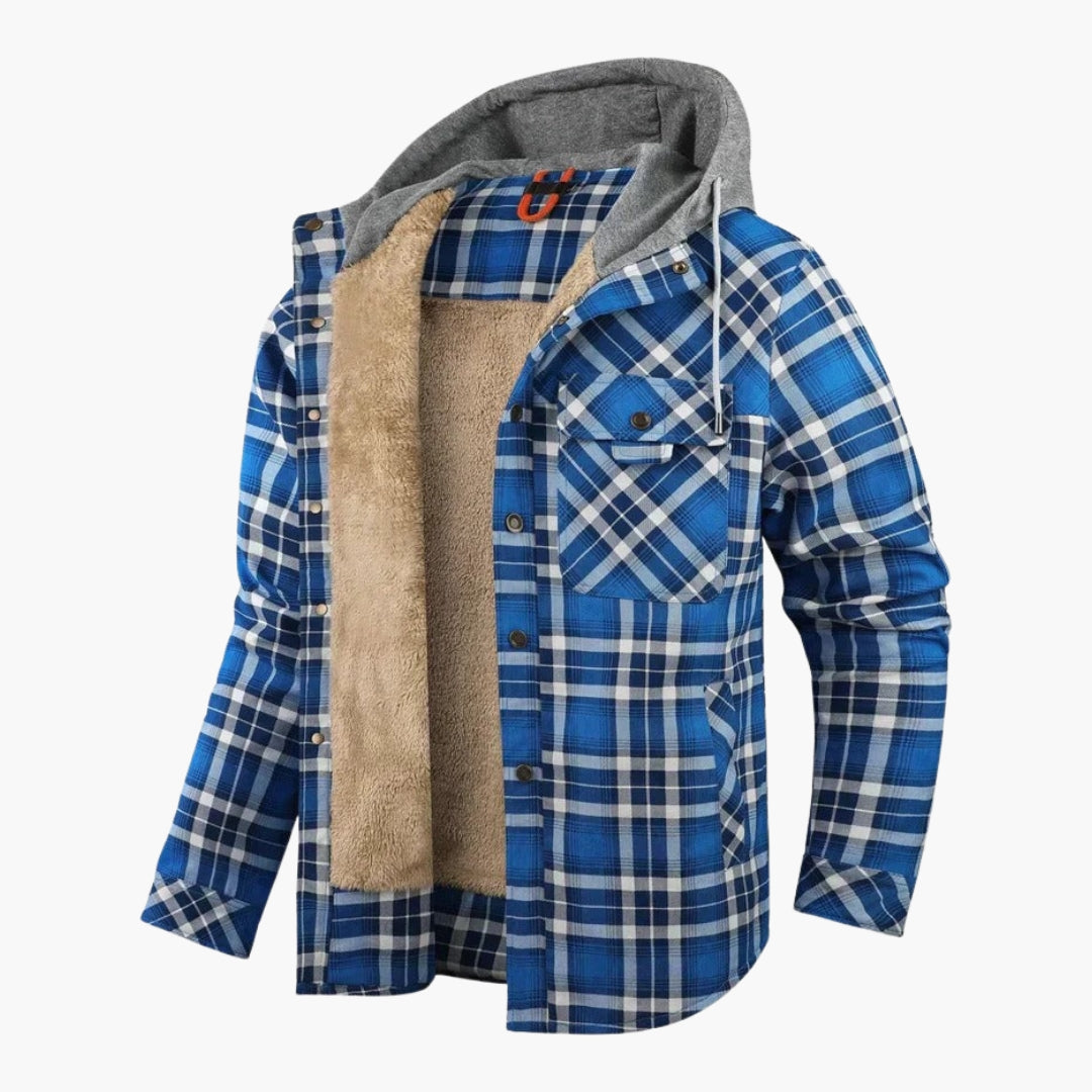 Veste Homme en Flanelle avec Capuche