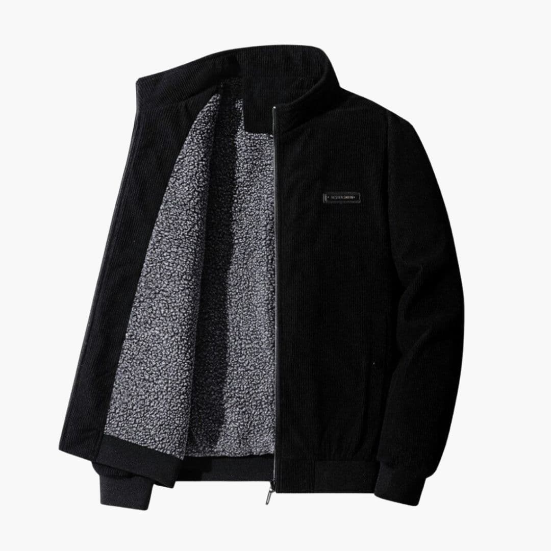 Veste Homme en Velours Côtelé avec Fermeture Zippée